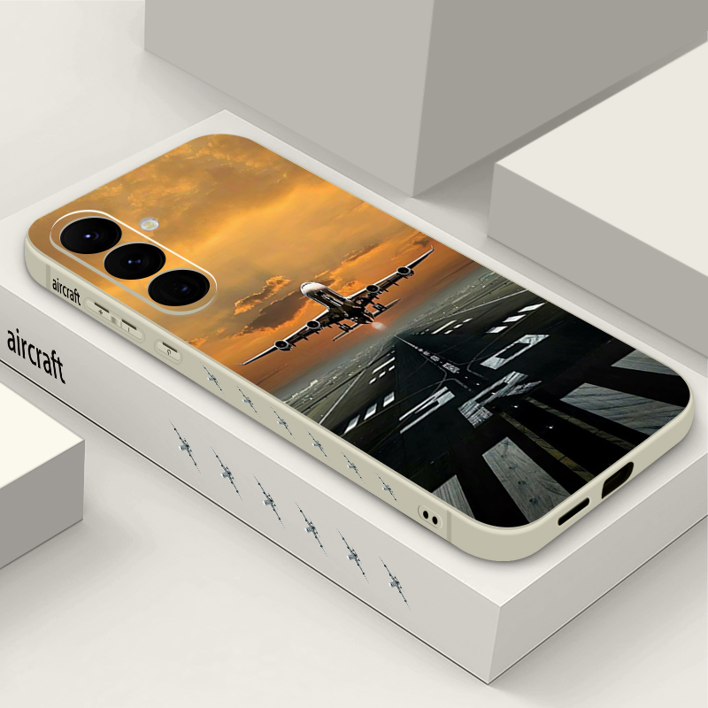 Phone Cases Galaxy A16 5G - جراب هاتف بتصميم طائرة من السيليكون