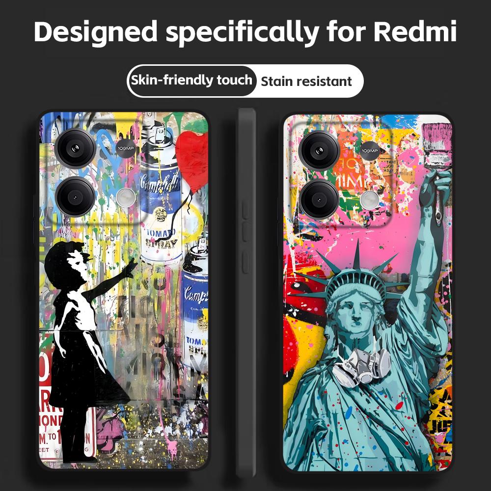 Phone Cases Drawing - بانكسي الكتابة على الجدران الفن جراب