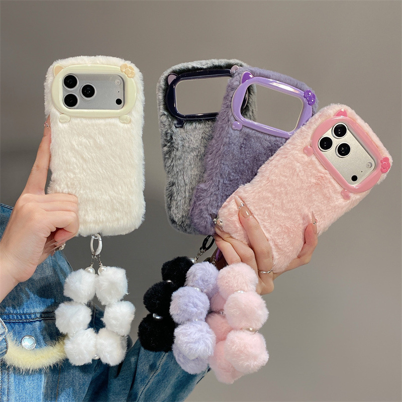 Phone Cases Amazon - غطاء هاتف فاخر من الفرو الناعم