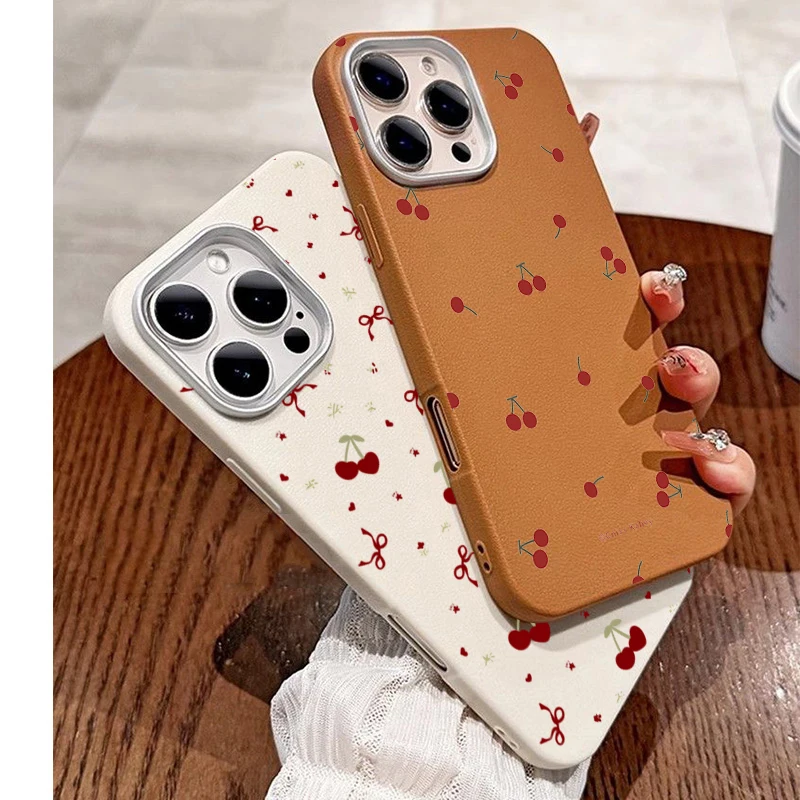 Cute Cartoon Case - غطاء هاتف لطيف بنمط الكرز الكرتوني