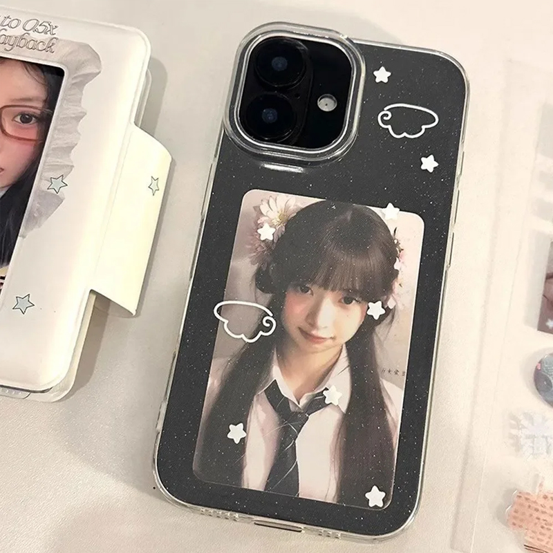 Cute Cartoon Case - جراب هاتف كوري بتصميم نجمة بيضاء