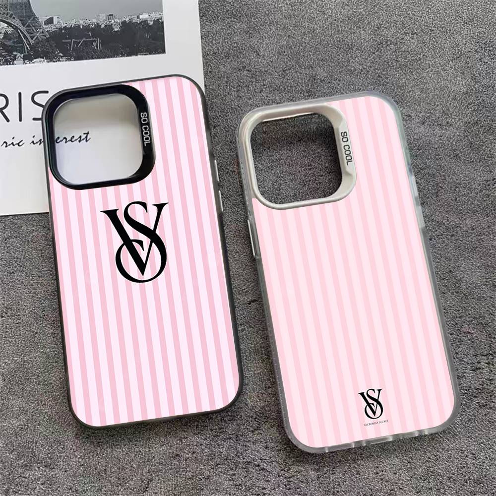 Phone Cases Louis Vuitton - غطاء خلفي فضي مقاوم للصدمات من