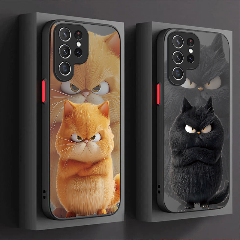 Phone Cases Galaxy A16 5G - جراب بتصميم زوج القطط الغاضبة لهاتف