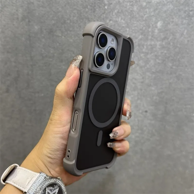 Phone Cases Louis Vuitton - غطاء فاخر مغناطيسي غير لامع، يوفر