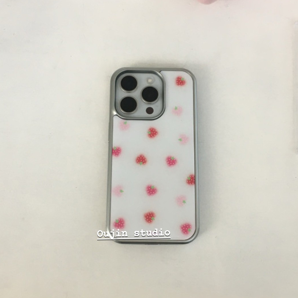 Phone Cases That Charge Your Phone - Ins الكورية الفراولة مع كريم جراب