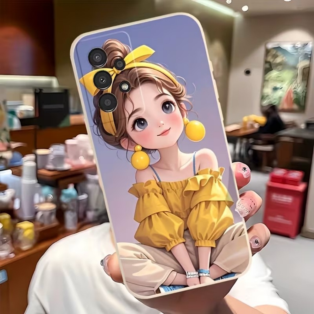 Cute Cartoon Case - غطاء هاتف بتصميم فتاة كرتونية لطيفة