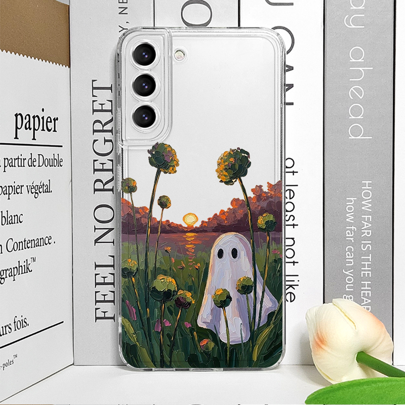 غطاء هاتف شفاف بنمط شبح لطيف ل - مراجعة Phone Cases For Samsung A14 وسعره