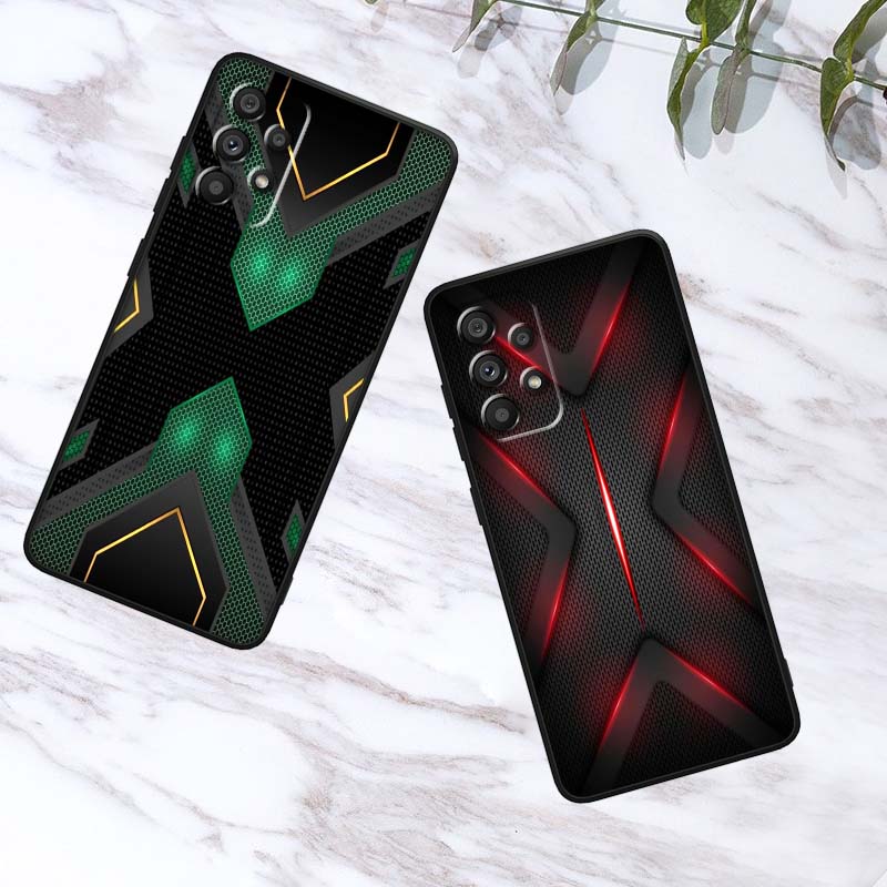 غطاء هاتف أسود بنمط ألياف الكر - مراجعة Phone Cases For Samsung A14 وسعره