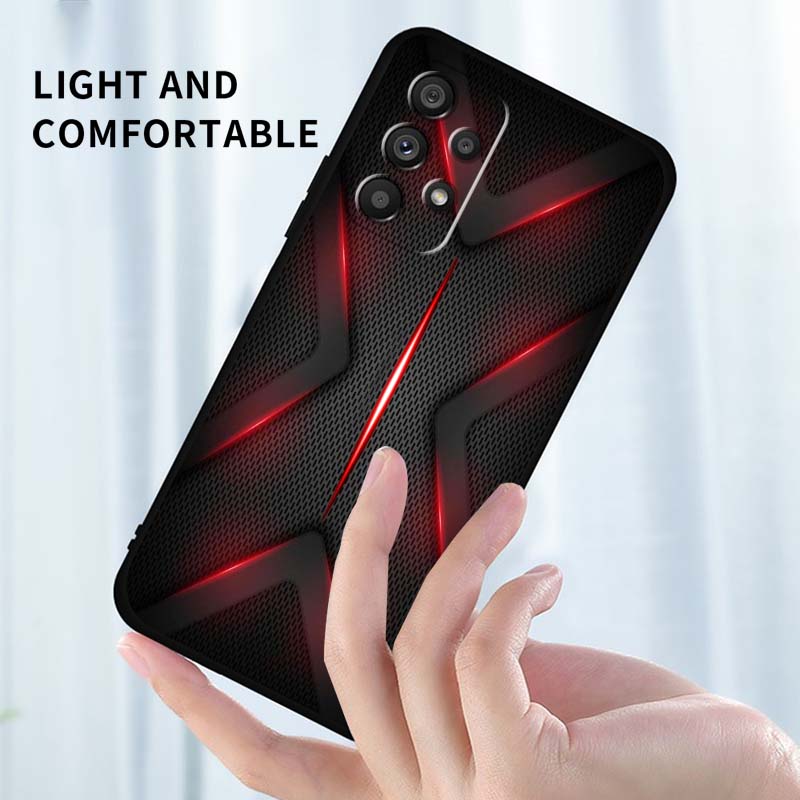 غطاء هاتف أسود بنمط ألياف الكر - مراجعة Phone Cases For Samsung A14 وسعره