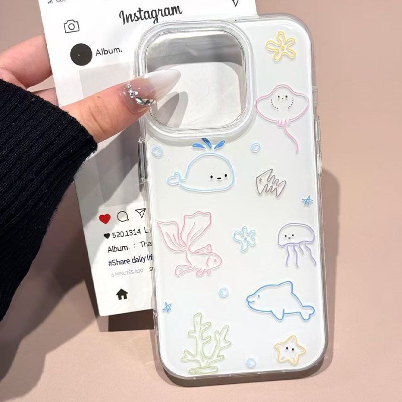 رسومات خطية من حيوانات قاع الب - مراجعة Phone Cases Drawing وسعره