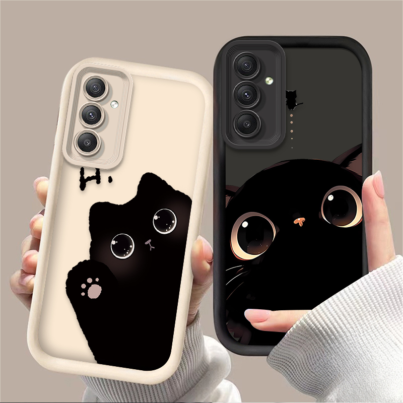 جميل كبير العينين القط قضية ال - مراجعة Phone Cases For Samsung A14 وسعره