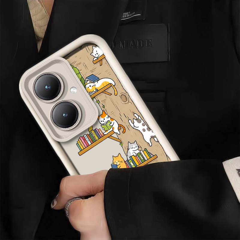غطاء هاتف لطيف وملون بتصميم قط - مراجعة Vivo Y28 وسعره