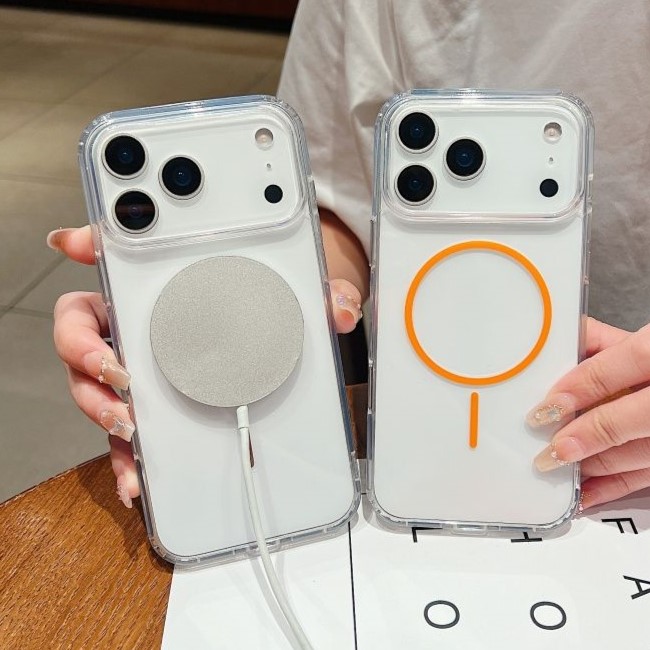غطاء شحن لاسلكي مغناطيسي فاخر  - مراجعة Transparent Thin Case وسعره