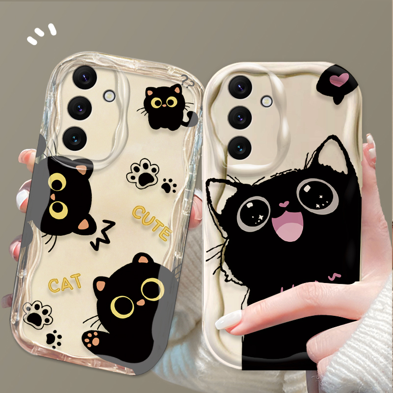 لطيف عيون كبيرة القط الأسود حق - مراجعة Phone Cases For Samsung A14 وسعره