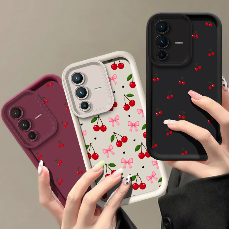 غطاء هاتف بنقشة الكرز لطرازات  - مراجعة Vivo V40 وسعره