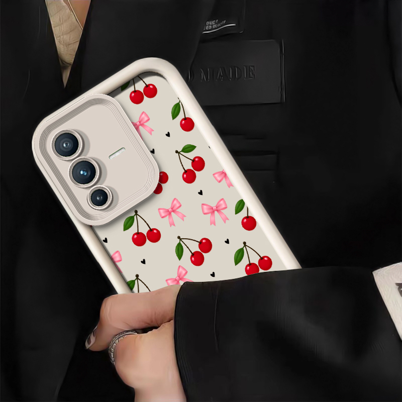 غطاء هاتف بنقشة الكرز لطرازات  - مراجعة Vivo V40 وسعره