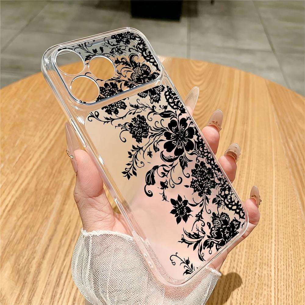 غطاء هاتف شفاف بنقشة سوداء منا - مراجعة Phone Cases For Samsung A14 وسعره