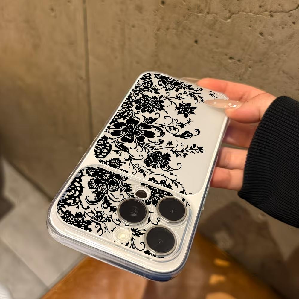 غطاء هاتف شفاف بنقشة سوداء منا - مراجعة Phone Cases For Samsung A14 وسعره
