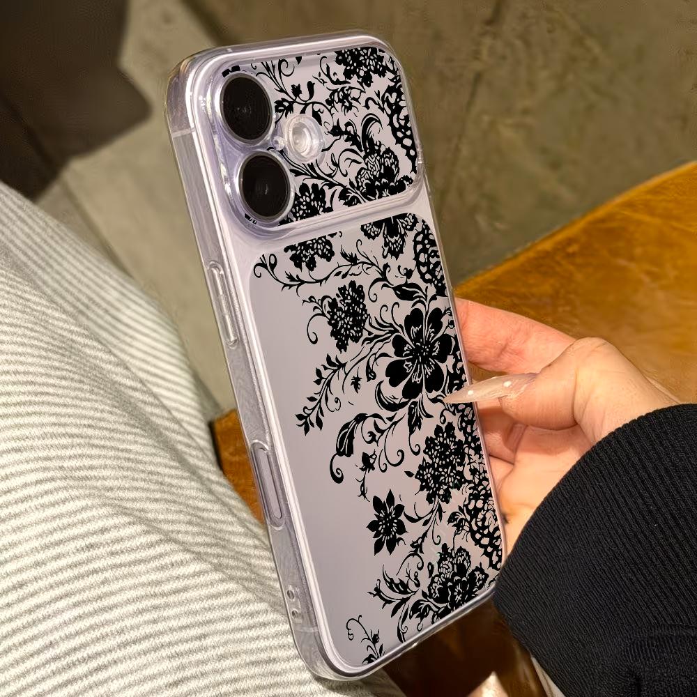 غطاء هاتف شفاف بنقشة سوداء منا - مراجعة Phone Cases For Samsung A14 وسعره