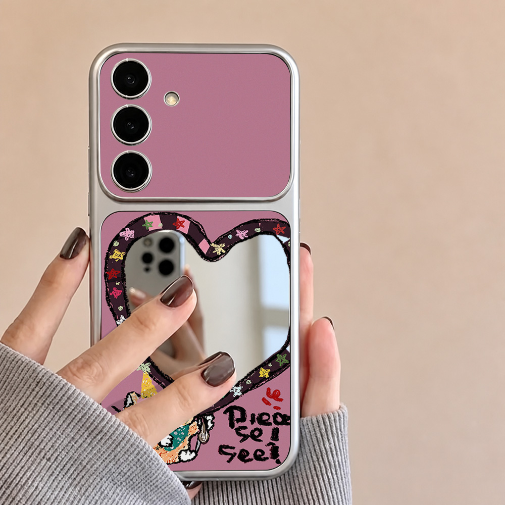 غطاء هاتف بمرآة لسامسونج A57 A - مراجعة Cute Cartoon Case وسعره