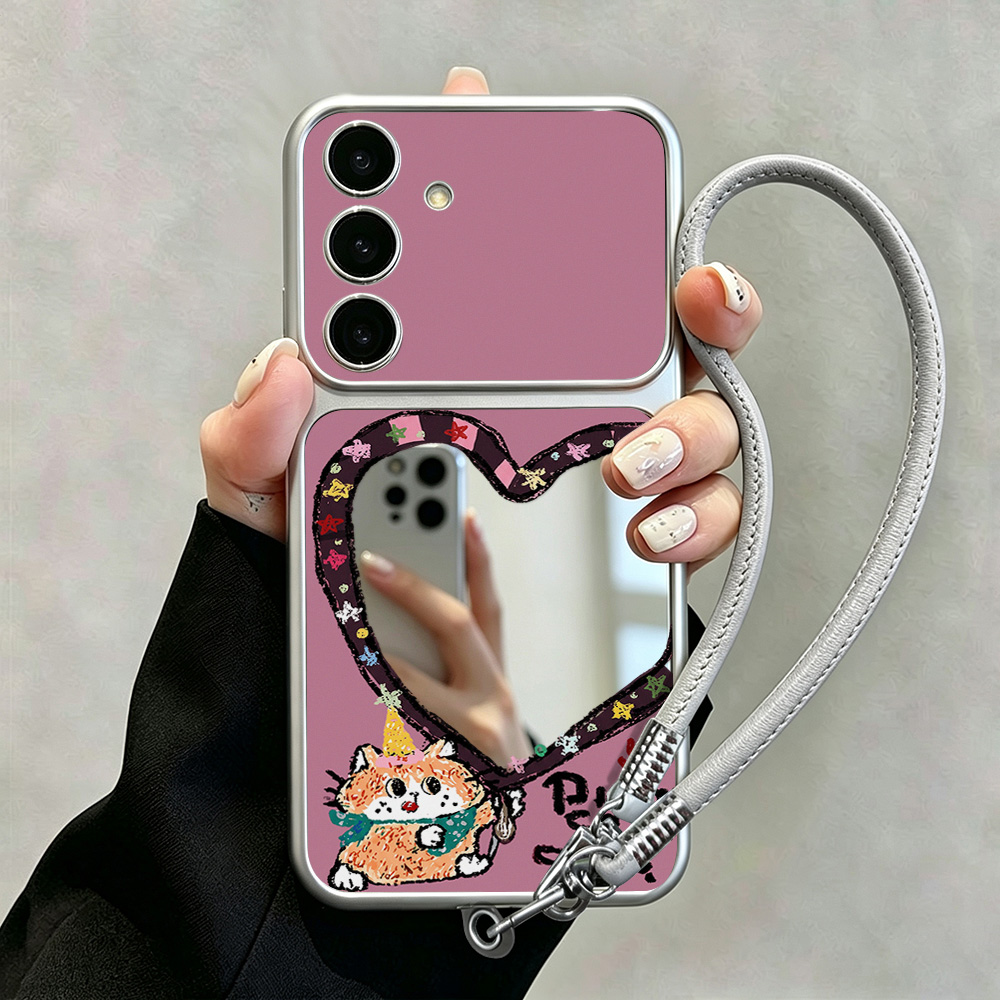 غطاء هاتف بمرآة لسامسونج A57 A - مراجعة Cute Cartoon Case وسعره