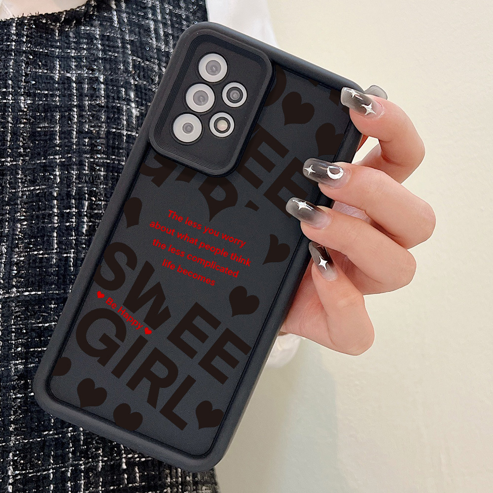 غطاء سيليكون إبداعي بتصميم قلب - مراجعة Phone Cases For Samsung A14 وسعره