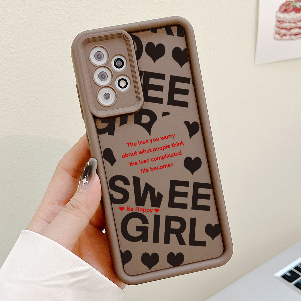 غطاء سيليكون إبداعي بتصميم قلب - مراجعة Phone Cases For Samsung A14 وسعره