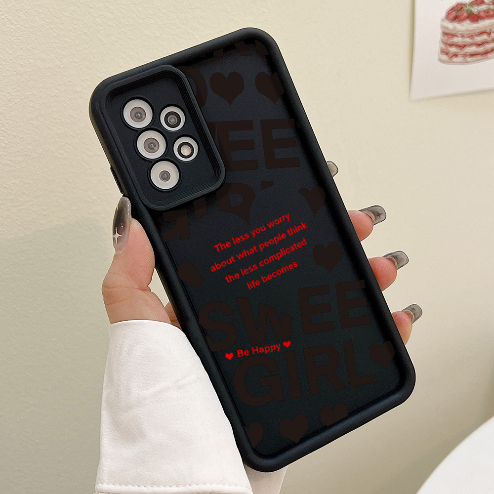غطاء سيليكون إبداعي بتصميم قلب - مراجعة Phone Cases For Samsung A14 وسعره